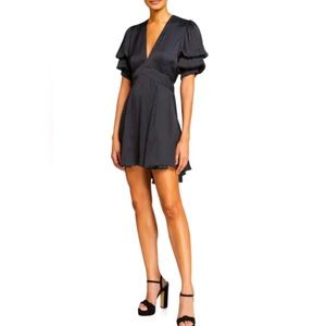 Black Zadig & Voltaire satin dress small- see measurements in photo